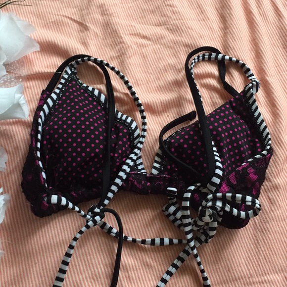 Material Girl one piece paddled swim suit bra Sz:L - Picture 6 of 8